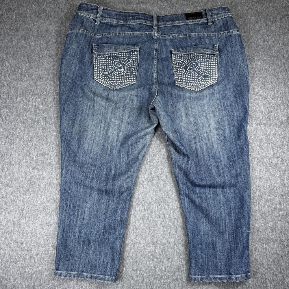 Rocawear Capri Jeans Womens 20 Y2K Bedazzled Pockets‎  40x23
